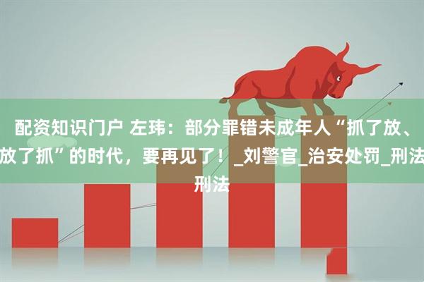 配资知识门户 左玮：部分罪错未成年人“抓了放、放了抓”的时代，要再见了！_刘警官_治安处罚_刑法